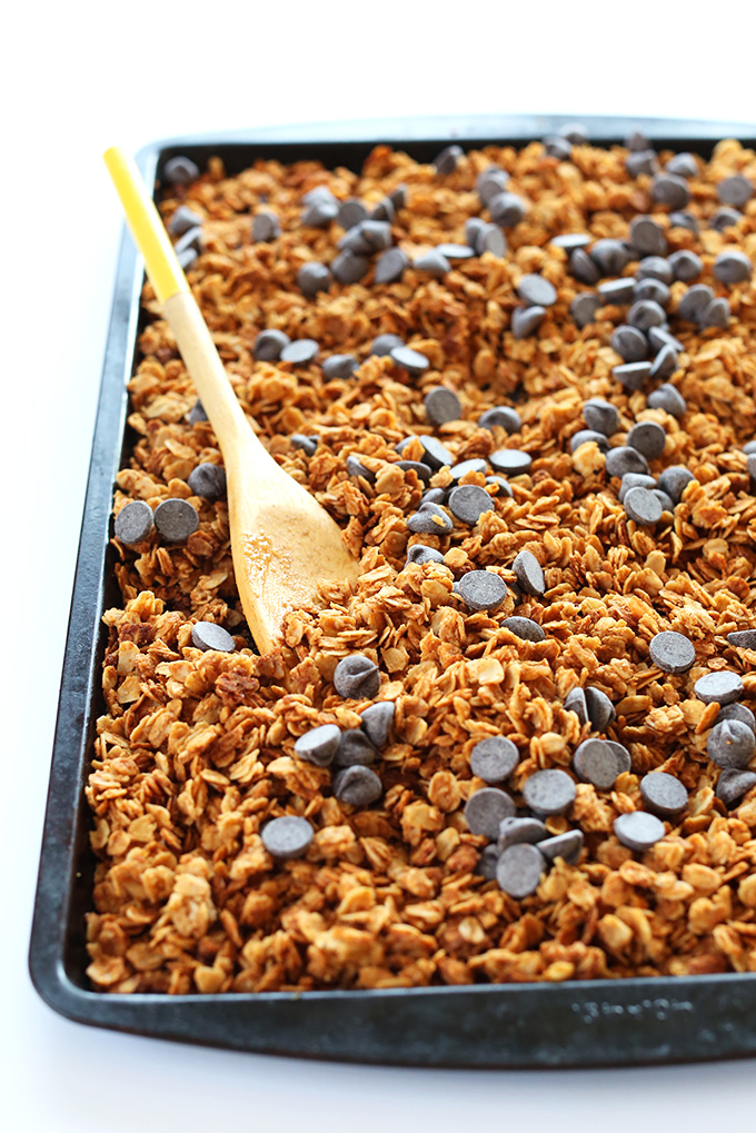 Indulgent 6-Ingredient Peanut Butter Chocolate Chip Granola Recipe